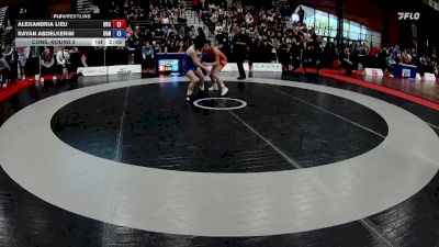 49kg Cons. Round 2 - Alexandria Lieu, Coast Wrestling Academy & Society vs Rayan Abdelkerim, Top Gun Wrestling Club