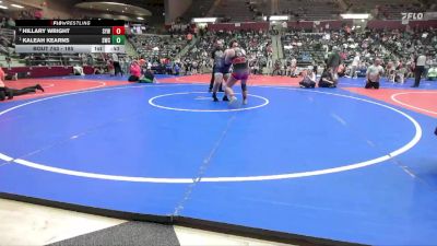 185 lbs Round 2 - Hillary Wright, Searcy Youth Wrestling vs Kaleah Kearns, Saints Wrestling Club