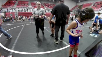 52-55 lbs Rr Rnd 3 - Piper Staggs, Ponca City Wildcat Wrestling vs Nona Hunke, Smith Wrestling Academy