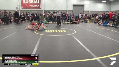 119-125 lbs Round 3 - Alexis Parry, Hanover Hawkeye Youth Wrestlin vs Ariana Brattelli, Scanlan Wrestling Academy