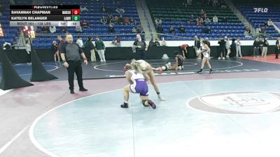 138 lbs Consi Of 8 #2 - Savannah Chapman, Marshwood vs Katelyn Belanger, Lawrence