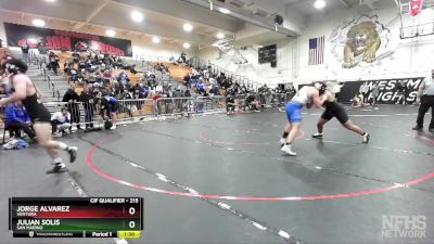 215 lbs Quarterfinal - Jorge Alvarez, Ventura vs Julian Solis, San Marino