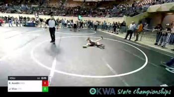 55 lbs Consolation - Kyndal Austin, Sperry Wrestling Club vs Jewel Vice, Hinton Takedown Club