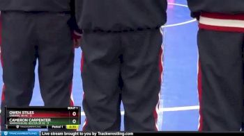 110 lbs Round 1 (3 Team) - Owen Stiles, Saranac Sr HS vs Cameron Carpenter, Warrensburg-Bolton Sr HS