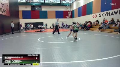 120 lbs Cons. Round 2 - Richard Gonzalez, Hillsboro vs Aaron Plasencia, Evergreen (Vancouver)