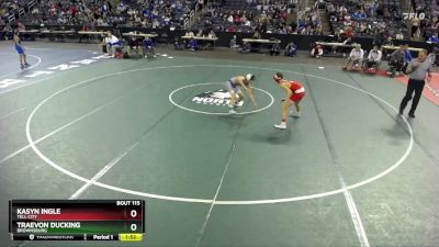 106 lbs Quarterfinal - Traevon Ducking, Brownsburg vs Kasyn Ingle, Tell City