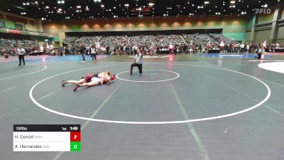 132 lbs Quarterfinal - Hallie Esmiol, Centennial vs Aliyhanna Hernandez, Chico