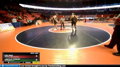 2A 285 lbs Cons. Round 2 - Leo Diaz, Crystal Lake (Central) vs Lincoln Cooley, Sycamore (H.S.)