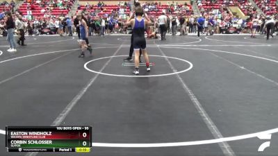 95 lbs Quarterfinal - Corbin Schlosser, SlyFox vs Easton Windholz, Wichita Wrestling Club