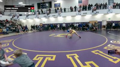 77 lbs Quarterfinal - Jamen Crosby, Lovell Middle School vs Aksel Polson, Thermopolis