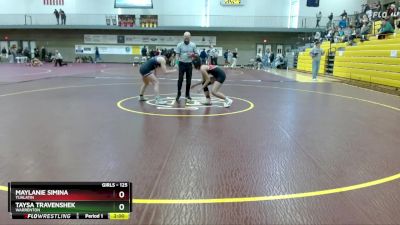 125 lbs Champ. Round 2 - Taysa TravenShek, Warrenton vs Maylanie Simina, Tualatin