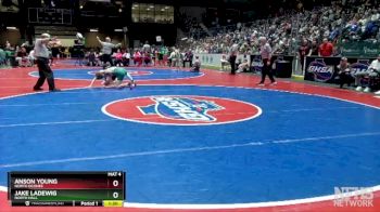 4A-106 lbs Semifinal - Jake Ladewig, North Hall vs ANSON YOUNG, North Oconee