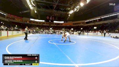 150 lbs Cons. Round 2 - Hendrix Siqueiros, Yuma Catholic vs Evan Bustamante, Walden Grove