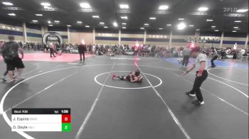 69 lbs Semifinal - Julvian Espino, Oakdale WC vs Deshawn Doyle, Valley Bad Boys