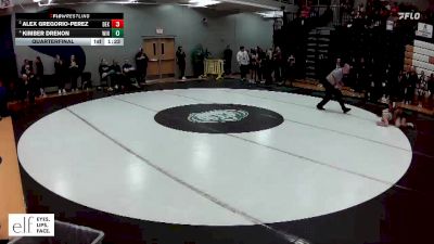 100 lbs. Quarterfinal - Alex Gregorio-Perez, DeKalb vs Kimber Drenon, Windsor (Henry County R-I)