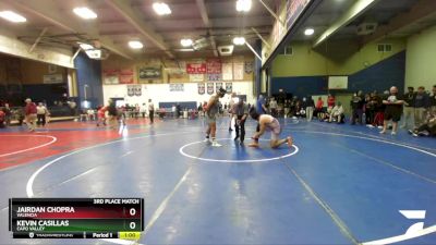 215 lbs 3rd Place Match - Jairdan Chopra, Valencia vs Kevin Casillas, Capo Valley