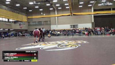 285 lbs Champ. Round 1 - Tarez Russell, Ohio Northern vs Luke Cawley, St. John Fisher