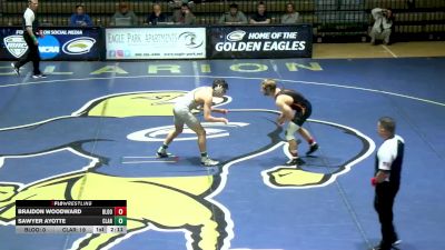 165 lbs Sawyer Ayotte, Clarion vs Braidon Woodward, Bloomsburg