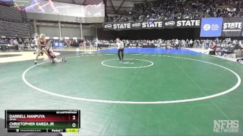 1A 138 lbs Quarterfinal - Christopher Garza Jr, Wapato vs Darrell Nanpuya, Omak