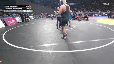 6A Boys 285 lbs Champ. Round 2 - Isandre De La Torre, South Medford Boys vs Keoni Lam Tiang, Barlow Boys