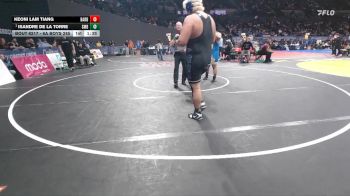 6A Boys 285 lbs Champ. Round 2 - Isandre De La Torre, South Medford Boys vs Keoni Lam Tiang, Barlow Boys