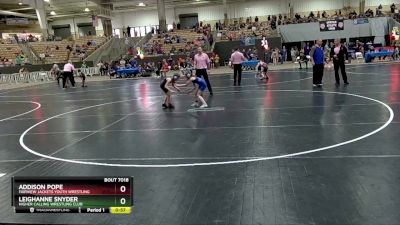 58 lbs Quarterfinal - Leighanne Snyder, Higher Calling Wrestling Club vs Addison Pope, Fairview Jackets Youth Wrestling