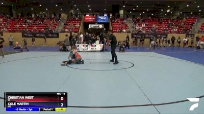 78 lbs Quarterfinal - Christian West, KS vs Cole Martin, MO