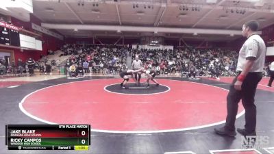 192 lbs 5th Place Match - Ricky Campos, Windsor High School vs Jake Blake, Granada High School