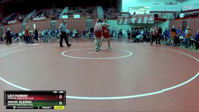 285 lbs Quarterfinal - Levi Parrish, Portage Wrestling Club vs Maysn Glesing, Dragon Wrestling Club