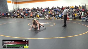 100 lbs Cons. Round 2 - Ayden Lawrence, DC Elite vs Cole Kasparek, McDominate Training Center