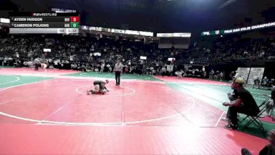 110 lbs Quarterfinal - Ayden Hudson, BKV1 vs Cameron Polking, GGBA