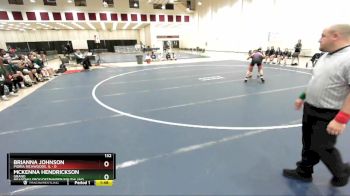 132 lbs 2nd Wrestleback (8 Team) - BriAnna Johnson, Pioria Richwoods, IL vs McKenna Hendrickson, Grand Meadow/Leroy/Ostrander/Southland, MN