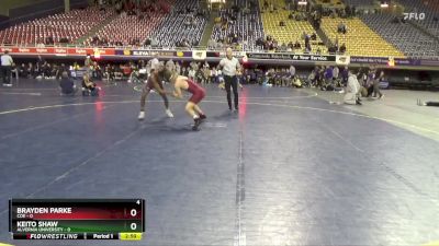 125 lbs 2nd Wrestleback (16 Team) - Brayden Parke, Coe vs Keito Shaw, Alvernia University