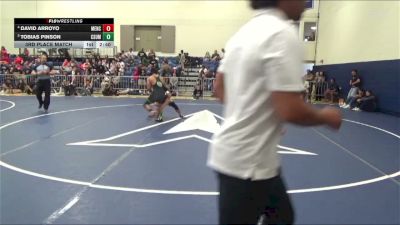 3rd Place Match - David Arroyo, NCWA Menlo College Men vs Tobias Pinson, COLORADO STATE Men