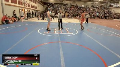 132 lbs Cons. Round 4 - Matthew Palmer, Mica Mountain vs Justin Yazzie, Monument Valley