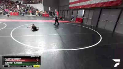 55 lbs Quarterfinal - Maddyn Siefert, Sarbacker Wrestling Academy vs Evelynn Burgess, Cadott