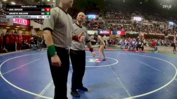 G - 115 lbs Cons. Round 2 - Araeya Nelson, Billings West Girls vs Ava Shook, Cut Bank Girls