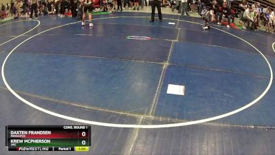 100 lbs Cons. Round 1 - Krew Mcpherson, JWC vs Daxten Frandsen, Panguitch