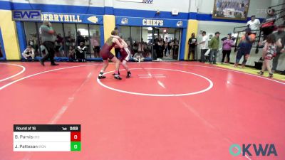 100 lbs Round Of 16 - Benson Purvis, Owasso Takedown Club vs Jemma Patteson, IRONMEN Wrestling Club