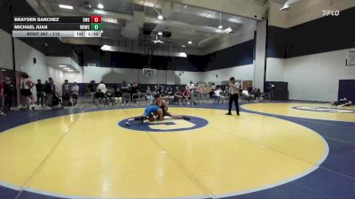 115 lbs Cons. Semi - Brayden Sanchez, Scotsmen Wrestling Club vs Michael Juan, War Room Wrestling Club