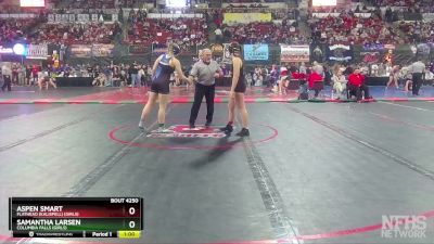 G - 152 lbs Cons. Round 2 - Samantha Larsen, Columbia Falls (Girls) vs Aspen Smart, Flathead (Kalispell) (Girls)