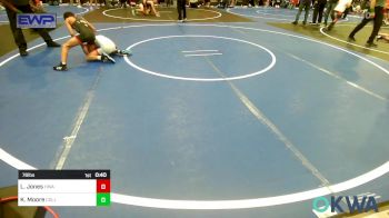 76 lbs Semifinal - LeBrae Jones, HURRICANE WRESTLING ACADEMY vs Kace Moore, Collinsville Cardinal Youth Wrestling