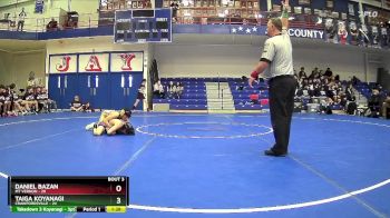 106 lbs Champ Round 1 (16 Team) - Daniel Bazan, Mt Vernon vs Taiga Koyanagi, Crawfordsville