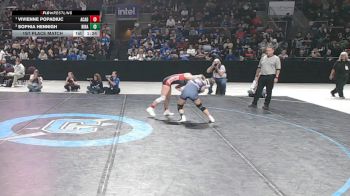 Girls 110 lbs 1st Place Match - Vivienne Popadiuc, Academy vs Sophia Hennigh, Rio Rancho