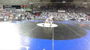 Girls 2A 115 lbs 3rd Place Match - Savannah Taylor, Rogers (Spokane) (Girls) vs Eva Reinitz, Centralia (Girls)