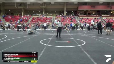 58 lbs Cons. Round 3 - Madden Coons, TEAM CENTRAL vs Cameron Gentry, Lawrence Elite