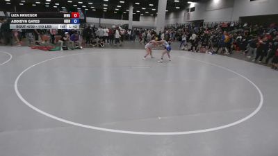 110 lbs Champ. Rd Of 64 - Addisyn Gates, Nebraska vs Liza Krueger, Berge Elite Wrestling Academy