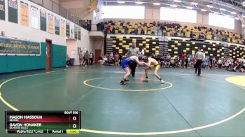 106 lbs Cons. Semi - Gavon Honaker, OLMSTED FALLS vs Mason Massouh, REVERE