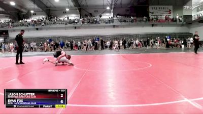 110 lbs Cons. Semi - Jason Schutter, Kirksville Wrestling Club vs Evan Fox, Open Mats Wrestling Club