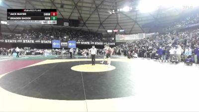 Boys 4A 157 lbs Champ. Round 2 - Jace Mayer, Camas vs Braden Shook, South Kitsap